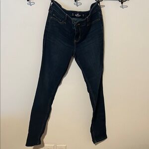 Hollister Women's Deep Blue Skinny Jeans